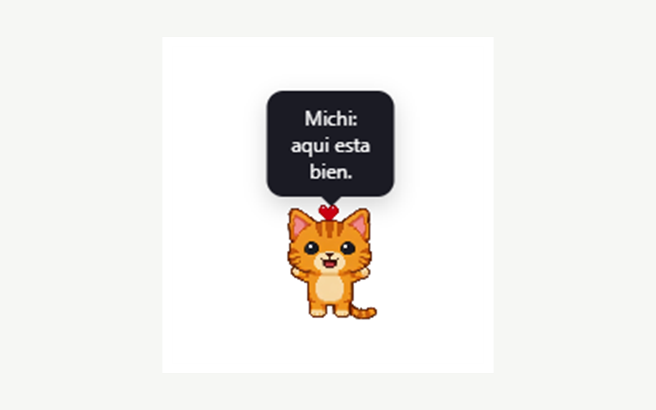 Gato virtual MyPET en una página web